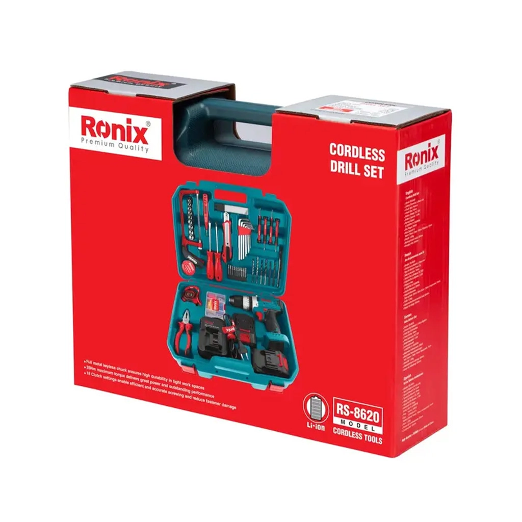 کیت دریل شارژی چکشی مدل RS-862 رونیکس