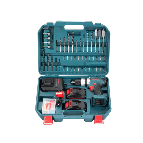 کیت دریل چکشی شارژی 20 ولت دو باطری 53 پارچه مدل RS-8619 رونیکس