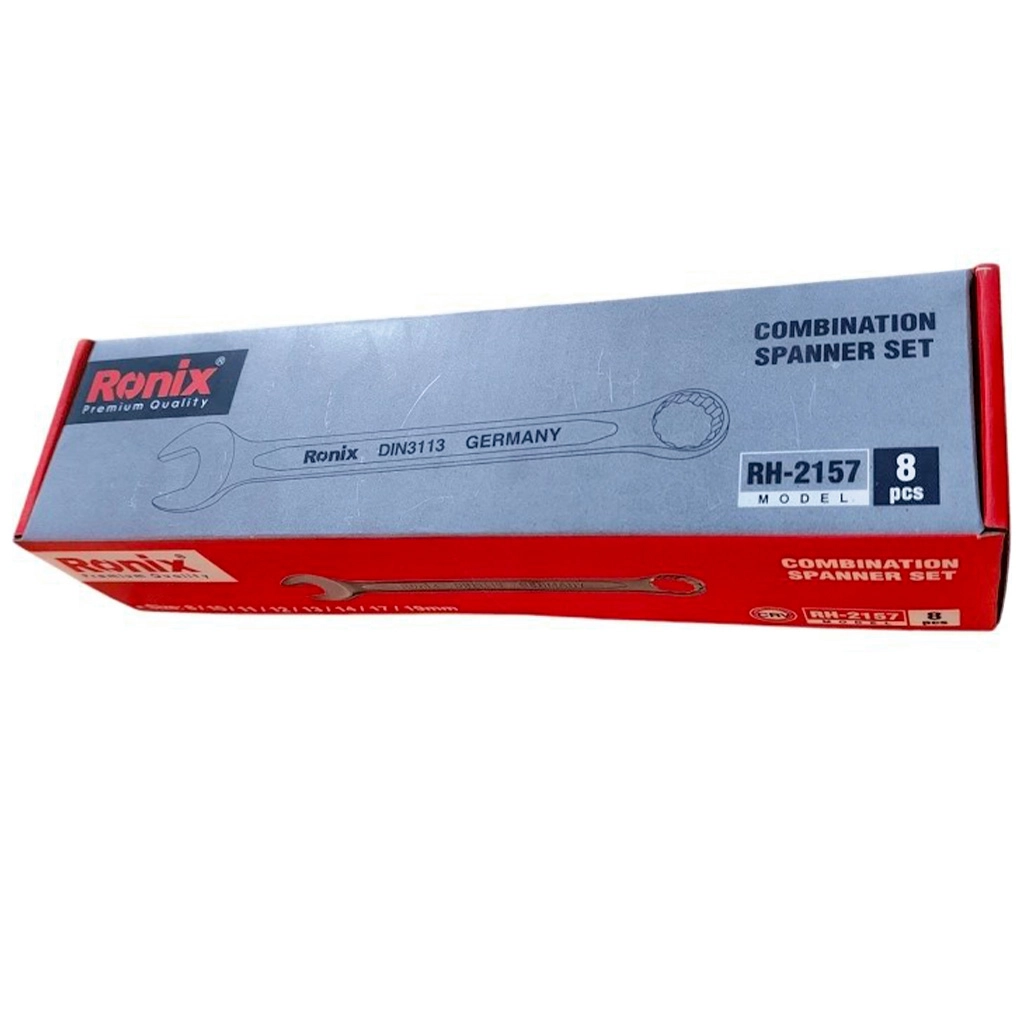 آچار سری 8عددی یکسر تخت یکسر رینگ کیفی رونیکس مدل RH-2157