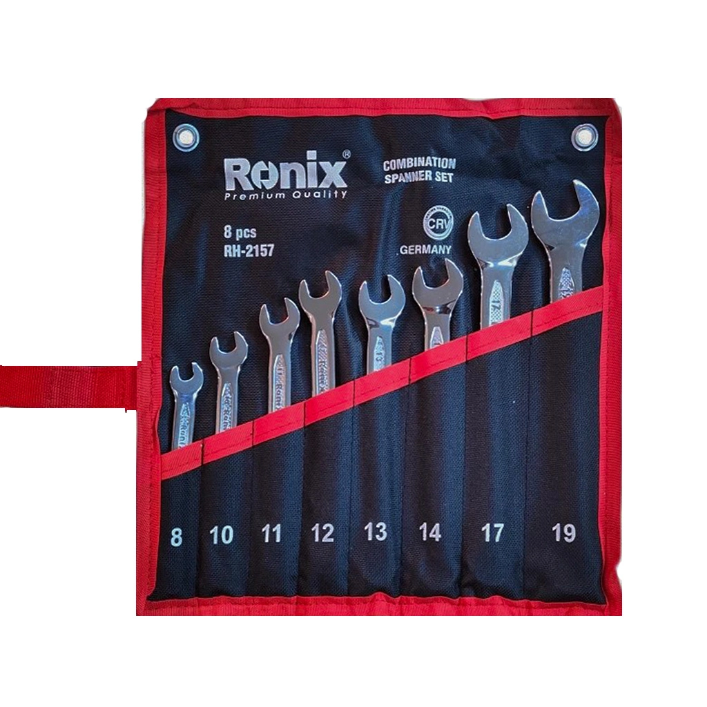 آچار سری 8عددی یکسر تخت یکسر رینگ کیفی رونیکس مدل RH-2157