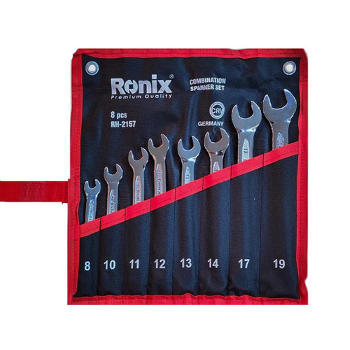 آچار سری 8عددی یکسر تخت یکسر رینگ کیفی رونیکس مدل RH-2157